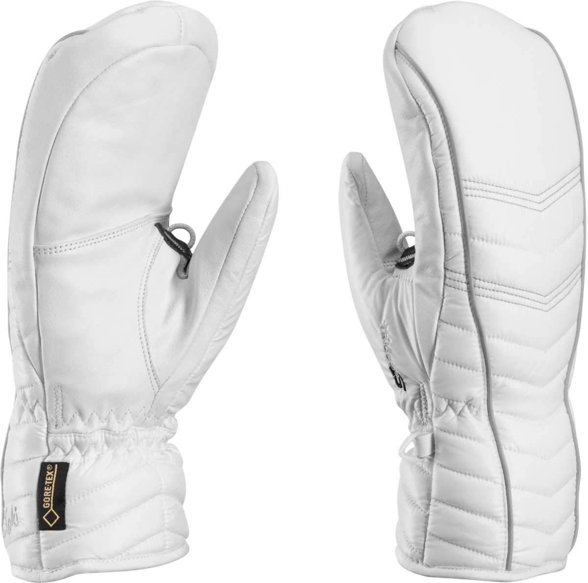 ladies black ski mittens