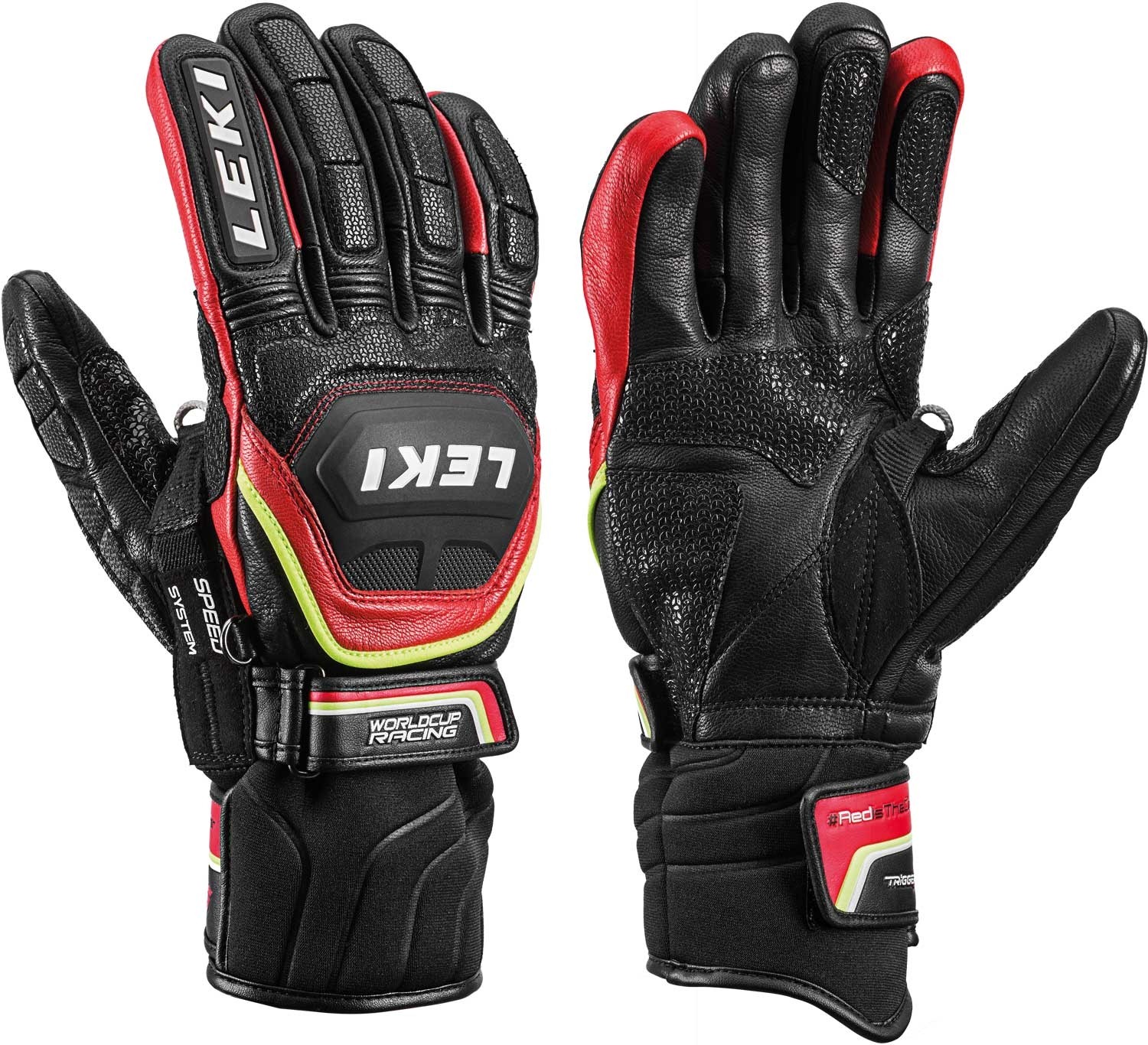 Leki World Cup Racing Ti S Speed Black/Red Gloves 