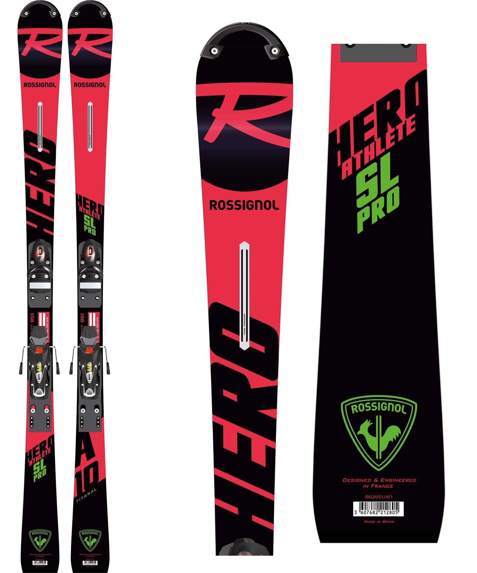 2020 Rossignol Hero Athlete SL Pro JR Skis w/ Look SPX 10 B73 Bindings-128 