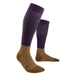 Women's CEP Ultralight compression ski socks, purple