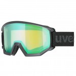 Uvex Athletic FM black mat ski goggles (green mirr S2)