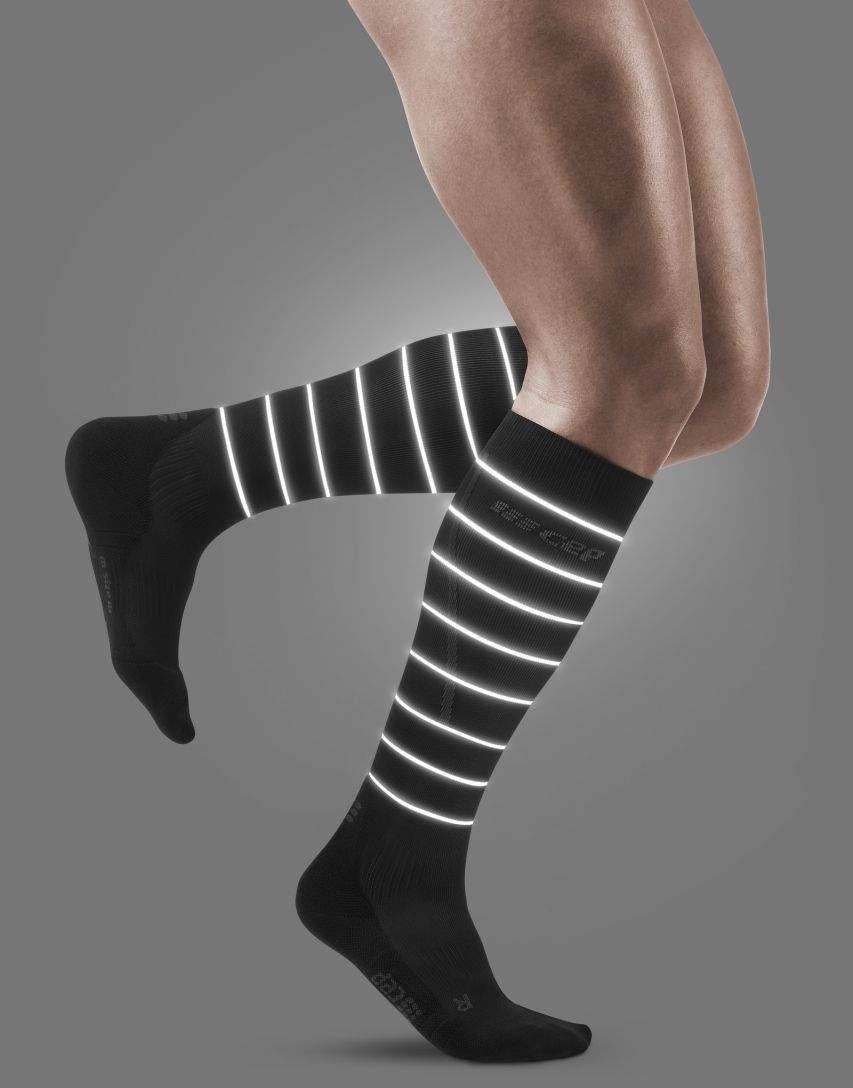 CEP MEN Compression Reflective Tall Socks, black