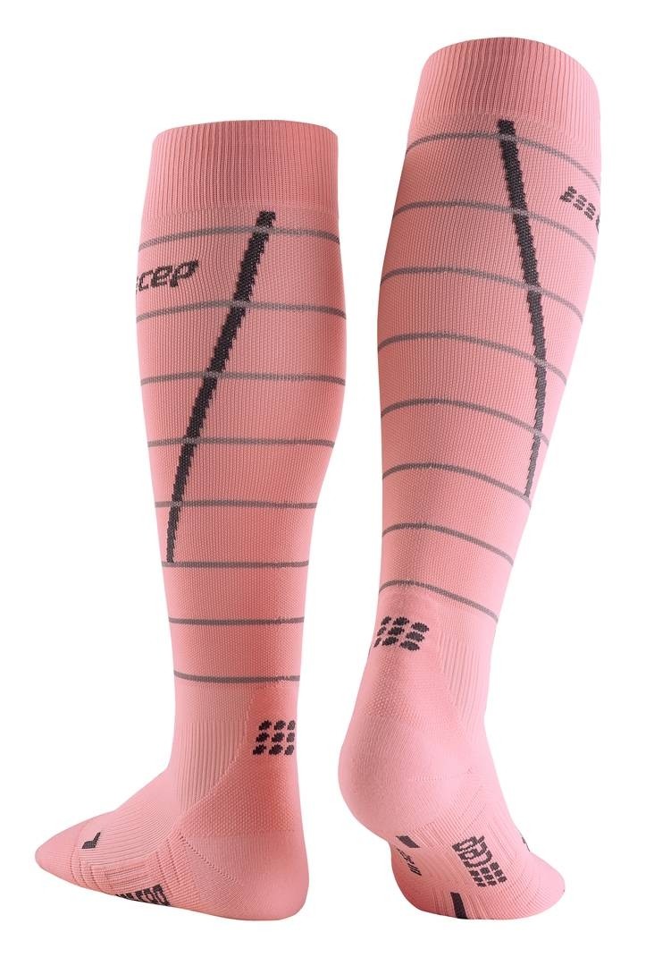 CEP WOMEN Compression Reflective Tall Socks, light rose