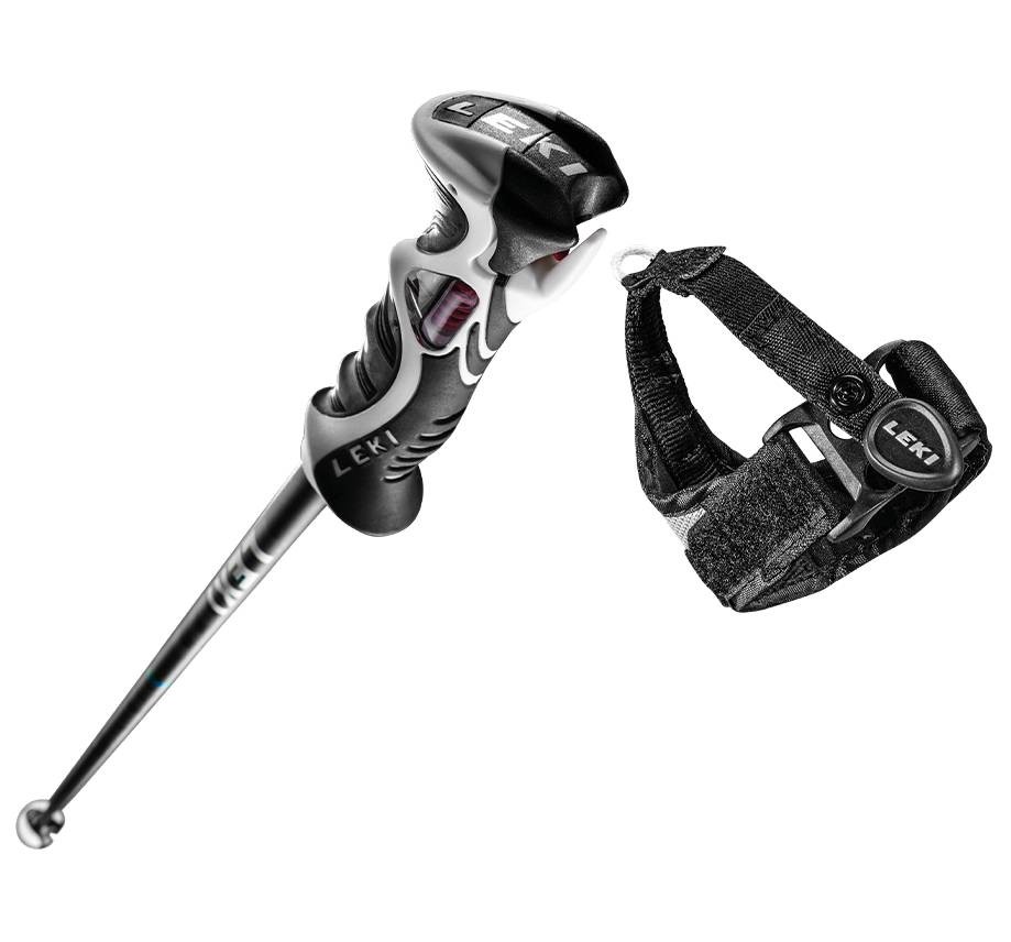 Leki Bold Lite S ski poles black/red/white