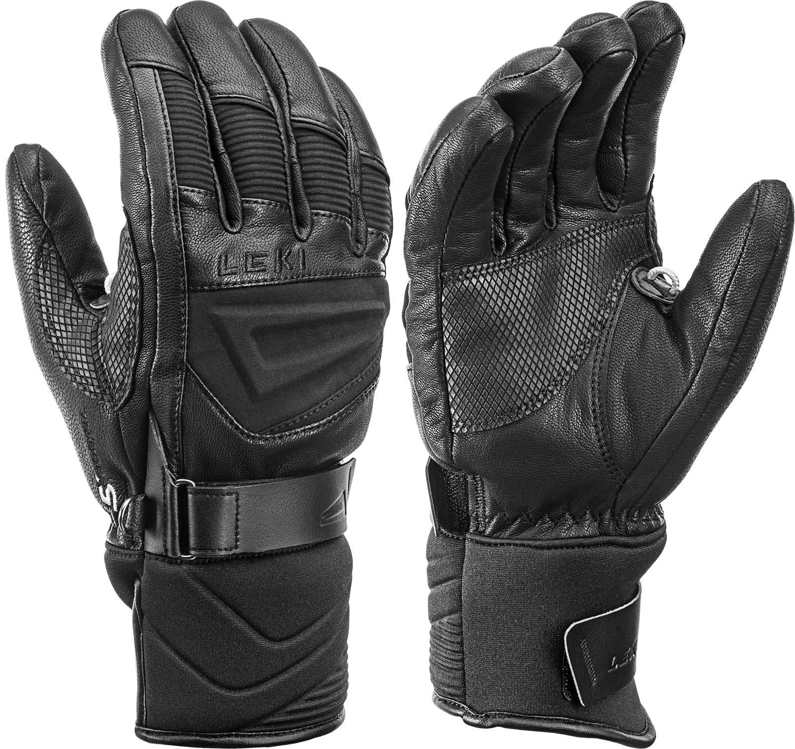 Leki leather ski gloves top