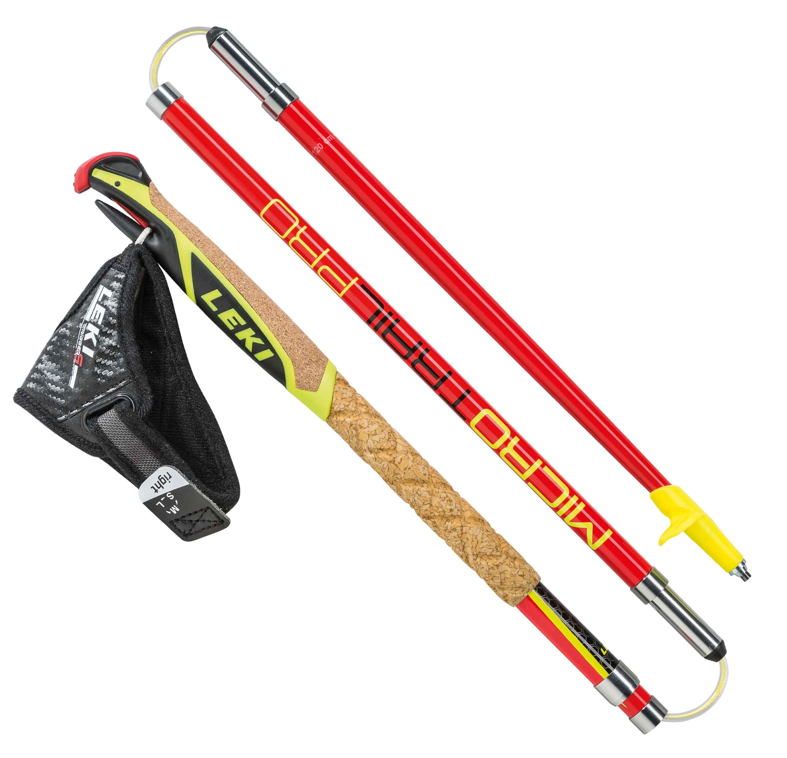 Neon Red/Black/Anthracite/Neon Yellow Leki Micro Trail Pro Nordic Walking Poles Unisex 6402585 