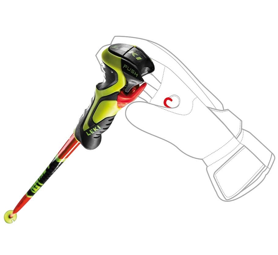 Leki WCR Lite SL 3D junior ski poles pink