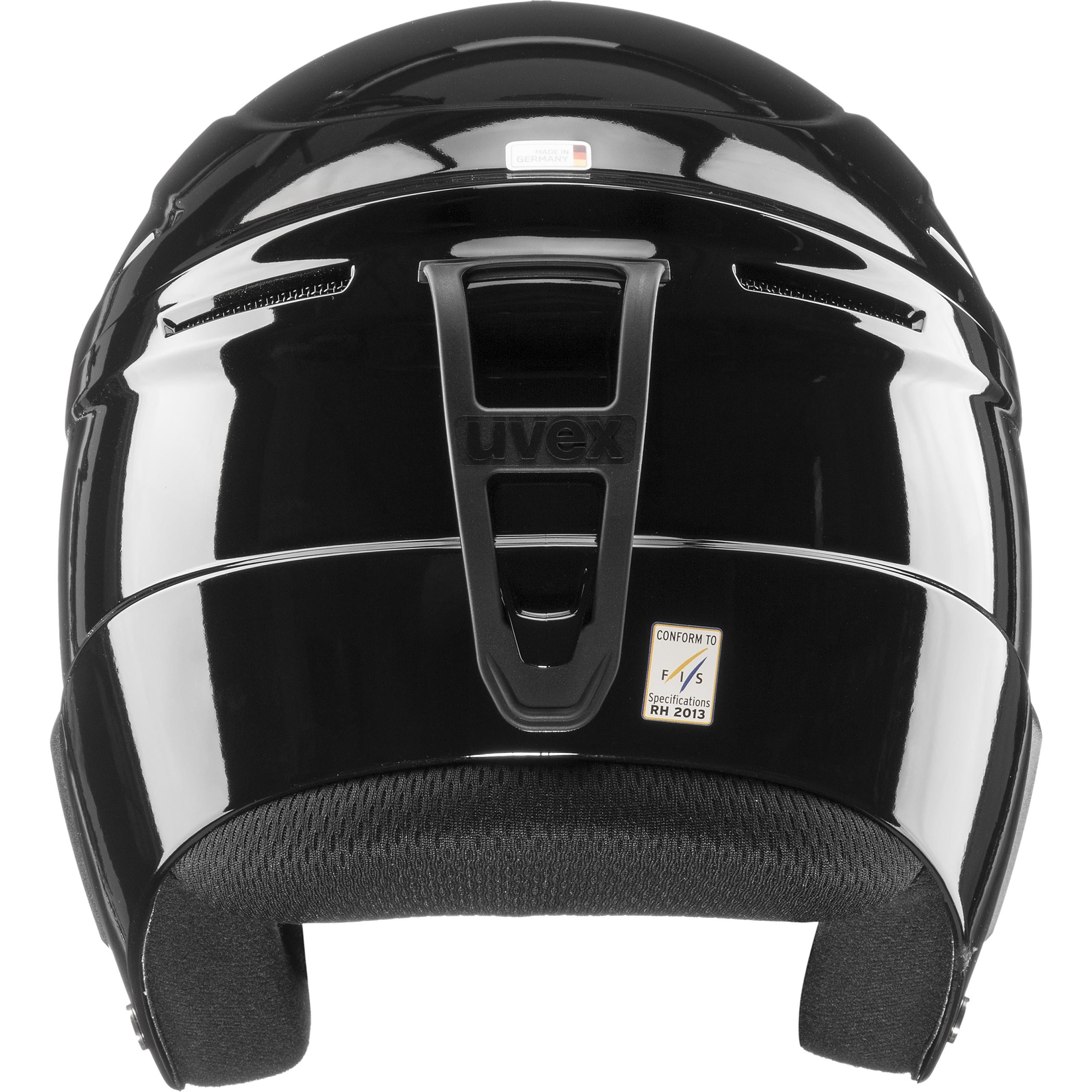 Uvex race + FIS ski helmet all black