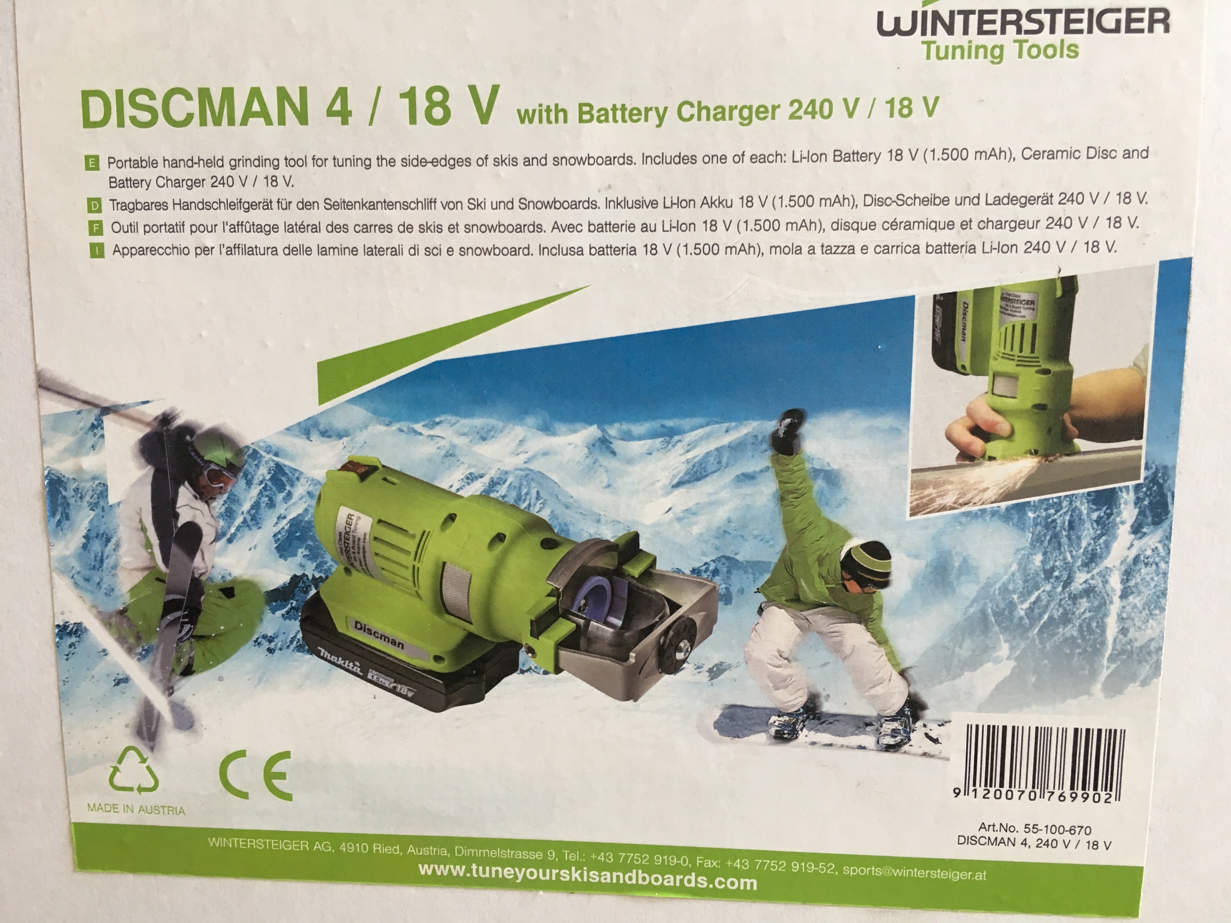 Wintersteiger DiscMan 4 Ceramic Ski Edge Sharpener