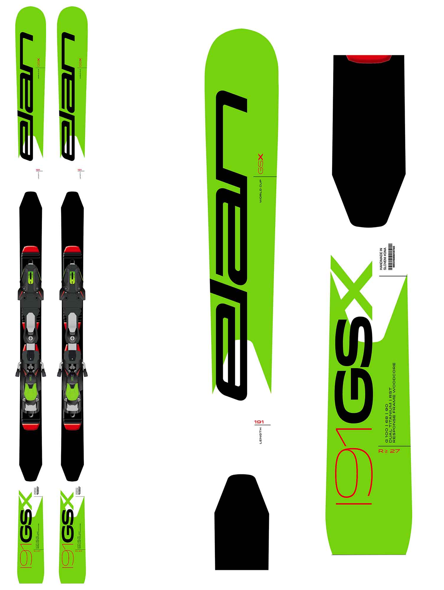 Elan GSX World Cup X Plate - for Ski Cross, Masters, 2019