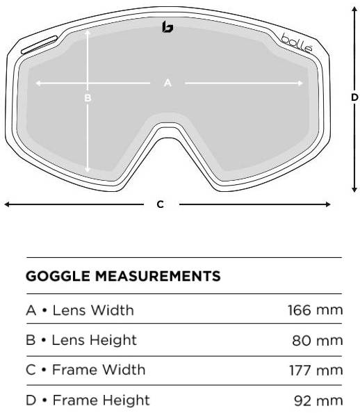 bolle y7 otg ski goggles sizes